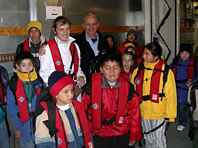 Young visitors from Puerto Eden